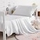 NTBAY Toddler Sheet Set 3Piece Microfiber Crib Sheet Set Flat Sheet Fitted Sheet Pillowcase Solid Toddler Bedding White