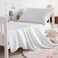 NTBAY Toddler Sheet Set 3Piece Microfiber Crib Sheet Set Flat Sheet Fitted Sheet Pillowcase Solid Toddler Bedding White