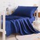 NTBAY Toddler Sheet Set 3Piece Microfiber Crib Sheet Set Flat Sheet Fitted Sheet Pillowcase Solid Toddler Bedding Navy Blue