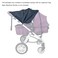LLUFO Stroller Sun Shade Universal Stroller Cover for Sun Blackout Cover 06m with Visible Mesh Window Visor Wind Canopy Cover Stop Suns Rays Black