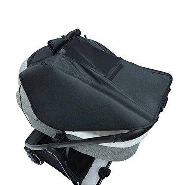 LLUFO Stroller Sun Shade Universal Stroller Cover for Sun Blackout Cover 06m with Visible Mesh Window Visor Wind Canopy Cover Stop Suns Rays Black