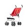 Coche XL Special Needs Stroller Disability Stroller for Older Child Larger Size Pushchair Easy Folding System Lightweight Aluminum Frame Red
