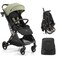 Gromast Gravity Folding Baby Stroller Portable Travel Toddler Stroller wAdjustable Backrest Canopy Cup Holder Lightweight and UV Protected OneHand Automatic Folding Green
