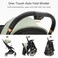 Gromast Gravity Folding Baby Stroller Portable Travel Toddler Stroller wAdjustable Backrest Canopy Cup Holder Lightweight and UV Protected OneHand Automatic Folding Green