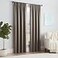 Eclipse ECLIPSE Solid Thermapanel Modern Room Darkening Rod Pocket Window Curtain for Bedroom 1 Panel 54 x 63 Mushroom