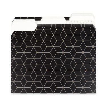 U Brands 3 Tab File Folders Modern Classic 24 Count