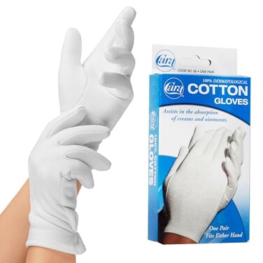 CARA Cara Moisturizing Eczema Cotton Gloves Extra Large White 1 Pair