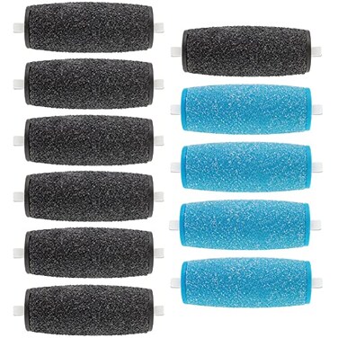 PAFOWO 11 Pack Include 7 Extra Coarse 4 Regular Coarse Replacement Roller Refill Heads Compatible with Amope Pedi Electronic Foot File