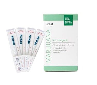 UTEST UTest THC 15 ngmL Home Drug Test Strips Easytouse Low Detection THC Test Kit Single Use 4Pack