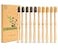 Goaycer Bamboo Toothbrush Medium Bristle 10Pcs Biodegradable Bulk Wooden Toothbrushes