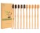 Goaycer Bamboo Toothbrush Medium Bristle 10Pcs Biodegradable Bulk Wooden Toothbrushes