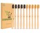 Goaycer Bamboo Toothbrush Medium Bristle 10Pcs Biodegradable Bulk Wooden Toothbrushes