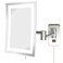 JERDON Rectangular 65Inch x 9Inch Wall Mount Mirror Makeup Mirror with 5X Magnification and 155Inch Wall Extension Nickel Finish Model JRT710NL
