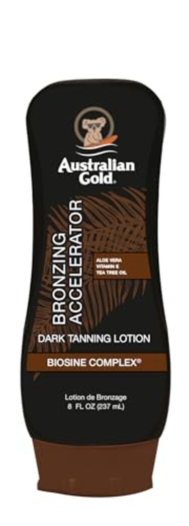 Australian Gold Dark Tanning Accelerator Lotion With Bronzer 8 Ounce New Package Same Formula B003GX5SSC