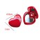 mollensiuer 5 Pieces Mini Heart Shaped Eyeshadow Palette Refillable Eye Shadow Dispenser Empty Lipstick Container Case Travel Plastic Cosmetic Container with Mirror for DIY Makeup Container Red