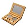 lasenersm 1 Piece Bamboo Empty Eye Shadow Case Box Double Grid Tinplate Palette Pans Bamboo Eyeshadow Case Magnetic Eyeshadow Palette Cosmetics Organizer Container with Makeup Brush for Eye Shadow Blu