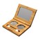 lasenersm 1 Piece Bamboo Empty Eye Shadow Case Box Double Grid Tinplate Palette Pans Bamboo Eyeshadow Case Magnetic Eyeshadow Palette Cosmetics Organizer Container with Makeup Brush for Eye Shadow Blu