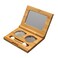 lasenersm 1 Piece Bamboo Empty Eye Shadow Case Box Double Grid Tinplate Palette Pans Bamboo Eyeshadow Case Magnetic Eyeshadow Palette Cosmetics Organizer Container with Makeup Brush for Eye Shadow Blu