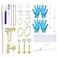 QWALIT Ear Piercing Kit Gold Ear Piercing Needle Kit Self Piercing Earrings Piercing Kit Disposable Earring Piercing Kit with Earring Stud Flat Back Helix Cartilage Ear piercing Kit Threadless Earring