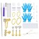 QWALIT Ear Piercing Kit Gold Ear Piercing Needle Kit Self Piercing Earrings Piercing Kit Disposable Earring Piercing Kit with Earring Stud Flat Back Helix Cartilage Ear piercing Kit Threadless Earring