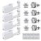 HYJLPAF Ear Piercing Kit 4 Pack Disposable Self Piercing Gun with 5mm Silver Earring Studs