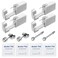 HELLWANG 2 Pack Nose Piercing 2 Pack Ear Piercing Kit Simple and Safe to Use Great for Beginners Silver