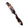 ZEUS Large 5 Mustache Comb for Men Handmade Saw Cut Long Handle Beard Mustache Grooming Tool for Precise Styling Tortoiseshell P12