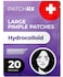 PatchRx Large Pimple Patches for Face 20 Pack Hydrocolloid Acne Patch Hydrocolloid Bandages Big Pimple Patches Large Acne Patch