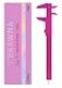 BRAWNA 1 Pc Brow Pro Measuring Tool Double Scale Eyebrow Ruler for Microblading Eyebrow Mapping Caliper Vernier PMU Supplies Eyebrow Calipers Ruler Plastic Pink
