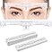 KINGMAS 100 Pack Eyebrow Ruler Disposable Brow Ruler Microblading Adhesive Eyebrow Sticker Stencil Guide Measuring Tool