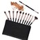Daubigny Eye Makeup Brushes 12 PCS Professional Eye shadow Concealer Eyebrow Foundation Powder Liquid Cream Blending Brushes Set With Carrying Bag Black