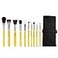BDELLIUM TOOLS Bdellium Tools Studio Mineral 10pc Brush Set with Rollup Pouch Designed for Use with Mineral Makeup Yellow 1pc