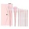 MSQ Make Up Brushes 8Pcs Makeup Brush Set Foundation Brush Blending Brush Eyeshadow Brushes Eye Brushes Set with Bag Pink