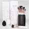 NirÃ Nir Beauty White 15piece Award Winning Professional Makeup Brush Set Vegan Makeup Brushes with Case Makeup Sponge Cleaner Guide Gift Box