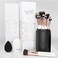 NirÃ Nir Beauty White 15piece Award Winning Professional Makeup Brush Set Vegan Makeup Brushes with Case Makeup Sponge Cleaner Guide Gift Box