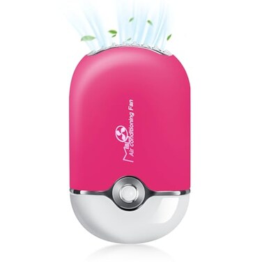 mlogiroa Lash Fan Mini Portable Eyelash Handheld for Eyelash Extensions Rechargeable USB C Air Cooling Blower Fan with Built in Sponge Lash Extension ApplicationRed