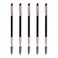 DELAYNOMORE77 Duo Eyebrow Brush Spoolie Brush and Angled Brow Brush Eyelash Brush for Eye Makeup 5pcs Black