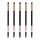 DELAYNOMORE77 Duo Eyebrow Brush Spoolie Brush and Angled Brow Brush Eyelash Brush for Eye Makeup 5pcs Black