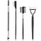 Skyley 4 Pieces Eyebrow Brush Eyelash Separator Brow Comb and Lash Spoolie Professional Eye Makeup Tools Metal Folding Lash Comb Black Double Head Eyelash Brush