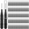 MAPVOLUT 120Pcs Micro Eyebrow Brush with Cap Brow Lamination Brush Spoolies for Brow Eyelash Brush Lash Filler Lift And Tint Tools for Brows and Lashes Comb Extensions