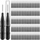 MAPVOLUT 120Pcs Micro Eyebrow Brush with Cap Brow Lamination Brush Spoolies for Brow Eyelash Brush Lash Filler Lift And Tint Tools for Brows and Lashes Comb Extensions