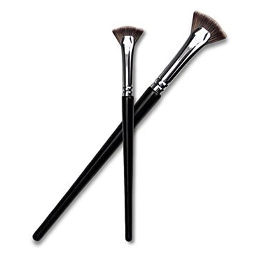 TEONEI Fan Mascara Brushes Eyelash Eyebrow Brush Makeup Brushes Eye Lashes Makeup Tools Eyelash Brush Eyebrow Brushes Eye Shadow Brushes2Pcs Plastic Handle