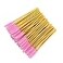 myaokue-up 300 Pack Mascara Wand Eyelash Brush Disposable Eye Lash Applicator Makeup Tool Kit GoldPink