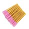 myaokue-up 300 Pack Mascara Wand Eyelash Brush Disposable Eye Lash Applicator Makeup Tool Kit GoldPink