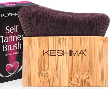 KESHIMA Keshima Self Tanner Brush Large Tanning Brush for Face and Body Kabuki Tan Applicator for Smooth and Even Coverage