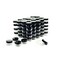 ZEJIA 10 Gram Sample Containers 100 Count Cosmetic Containers with Lids Refillable Empty Sample Jars Small Plastic Containers with Lids Black