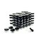 ZEJIA 10 Gram Sample Containers 100 Count Cosmetic Containers with Lids Refillable Empty Sample Jars Small Plastic Containers with Lids Black