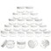 ZEJIA 5 Gram Sample Containers with Lids Mini Makeup Containers Empty Plastic Travel Cosmetic Containers with Labels25 Count White Lid