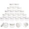 ZEJIA 5 Gram Sample Containers with Lids Mini Makeup Containers Empty Plastic Travel Cosmetic Containers with Labels25 Count White Lid
