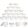 ZEJIA 5 Gram Sample Containers with Lids Mini Makeup Containers Empty Plastic Travel Cosmetic Containers with Labels25 Count White Lid